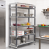 Thumbnail image #2 for Cambro Camshelving Elements XTRA High Density Top Rail Stationary Starter Unit, 24 x 60 x 81 Inch, 5-Tier Track Shelving