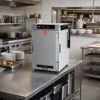 Thumbnail image #3 for Metro HotBlox™ HBCN8-DSPC-CT 8-Pan Pass-Thru Hot Food Holding Cabinet, Digital Touchscreen, Countertop/Stackable, Solid Front/Clear Rear Doors