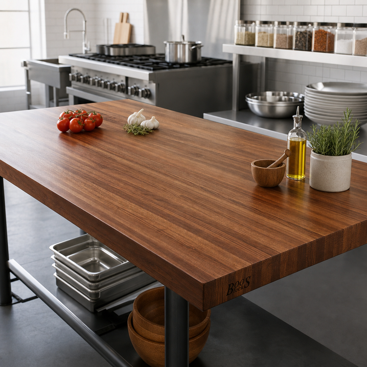 Product image #2 for Boos Block American Black Walnut Edge Grain Kitchen Countertop with Varnique Finish