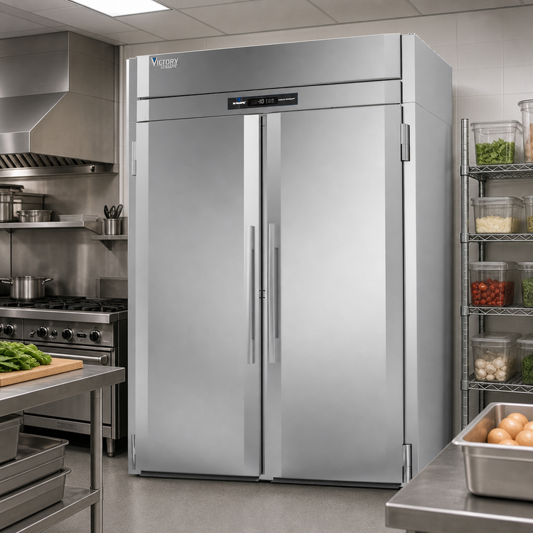 Product image #2 for Victory UltraSpec™ Roll-In Extra Tall Two-Section Freezer, 77.35 Cu. Ft., Self-Contained