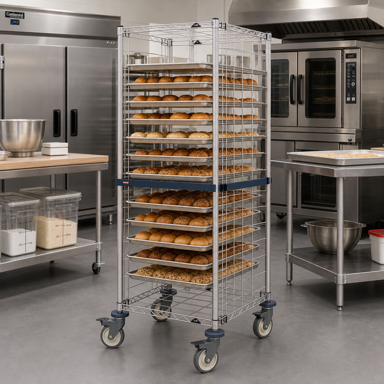 Product image #2 for Metro Mobile End-Load Wire Bun Pan Rack for 20 Full-Size 18 x 26 Pans