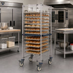 Thumbnail image #2 for Metro RE3K4S Mobile End-Load Wire Bun Pan Rack, 20-Pan Capacity, 18 x 26-Inch Pans, 3-Inch Centers