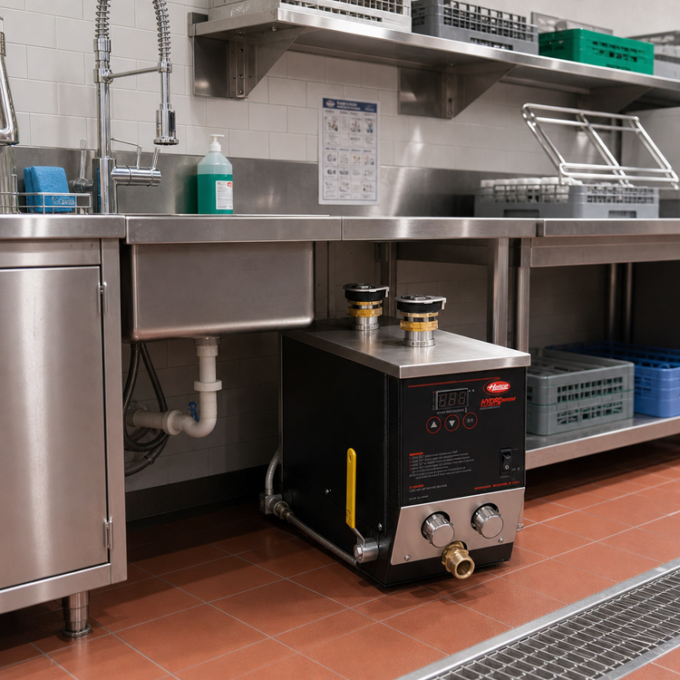 Product image #2 for Hatco Hydro-Heater 6.0 kW Balanced Electric Undercounter Sanitizing Sink Heater for 19-21 Inch Square Sink Areas
