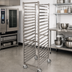 Thumbnail image #2 for Full-Size Mobile End-Load Stainless Steel Pan Rack for 18 x 26-Inch Pans