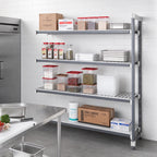 Thumbnail image #2 for Cambro Camshelving® Elements EXA187272VS4480 4-Tier Stationary Add-On Polymer Shelving Unit, 72W x 18D x 72H, Vented/Solid, Gray