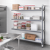 Thumbnail image #2 for Cambro Camshelving Elements XTRA 4-Tier Stationary Add-On Polymer Shelving Unit, 72W x 18D x 72H, Vented and Solid, Speckled Gray