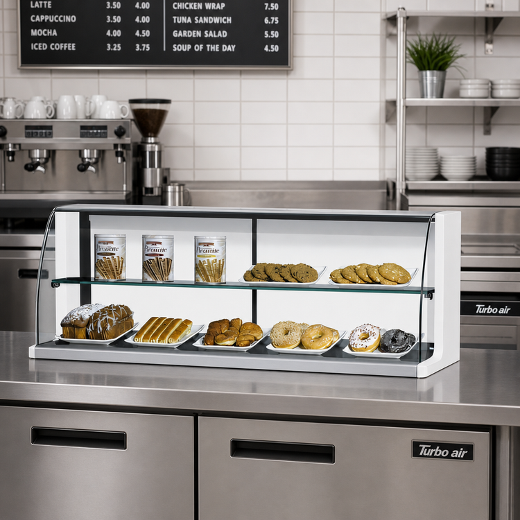 Product image #2 for Turbo Air Top Display Dry Case High Model for Open Display Merchandisers, 28 Inch Wide, 2.1 Cu. Ft., White Exterior