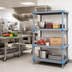 Thumbnail image #2 for Millenia 42-Inch W x 21-Inch D x 74-Inch H Solid Polymer Stationary Starter Shelving Unit, Gray