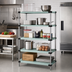 Thumbnail image #2 for Quantum 5-Shelf Solid Shelving Starter Kit, 304 Stainless Steel, 36W x 24D x 54H