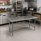 Thumbnail image #2 for Eagle Group BlendPort® BPT-2430GTB 30 x 24 Inch 430 Stainless Steel Work Table with Galvanized Open Base