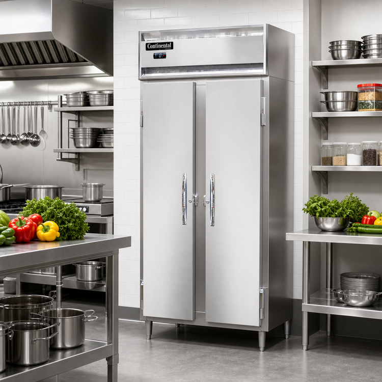 Product image #2 for Continental Refrigerator Designer Slim Line D2FSEN 2-Section Full-Height Reach-In Freezer