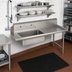 Thumbnail image #2 for John Boos Pro-Bowl 132-Inch x 30-Inch Straight Soiled Dishtable with 20-Inch x 20-Inch x 8-Inch Pre-Rinse Bowl