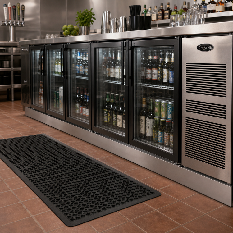 Product image #2 for Krowne 108-Inch Stainless Steel Front Kick Plate for Back Bar Coolers