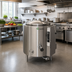 Thumbnail image #2 for Groen 80 Gallon Gas Self-Contained Steam Jacketed Stationary Floor Kettle