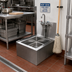 Thumbnail image #2 for Floor Mounted Mop Sink with 20 x 20 x 10 Inch Fabricated Bowl, 304 Stainless Steel