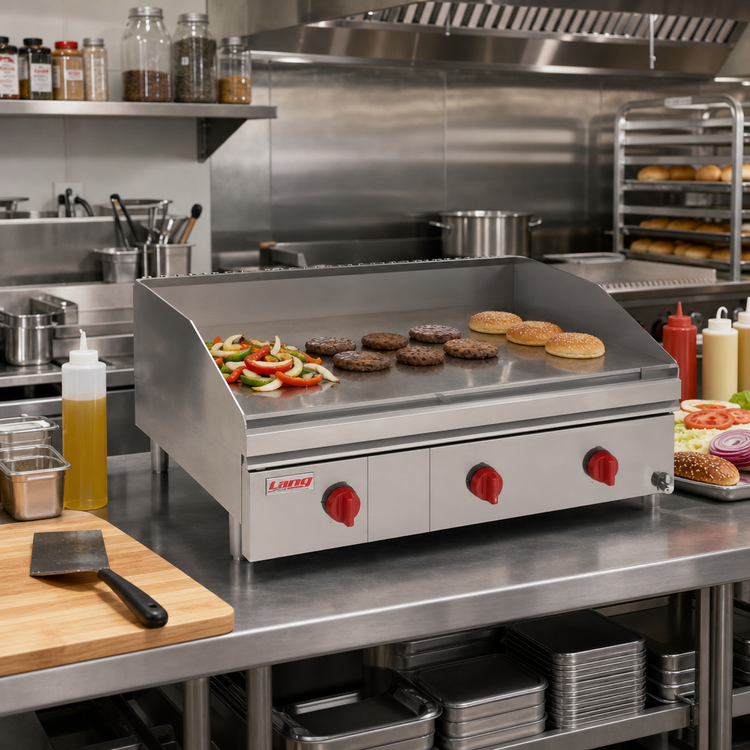 Product image #3 for Lang LG Series Heavy-Duty 36-Inch Electric Countertop Griddle, Extended-Depth 30-Inch Cooking Surface, 3-Zone