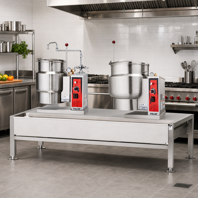 Product image #2 for Vulcan 64-Inch Stainless Steel Kettle/Stand Assembly for 6-Gallon and 12-Gallon Electric Tilting Kettles