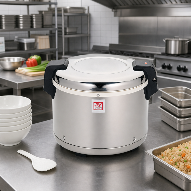 Product image #2 for Thunder Group 30-Cup Electric Rice Warmer with Stainless Steel Mirror Finish and Non-Stick Inner Pot