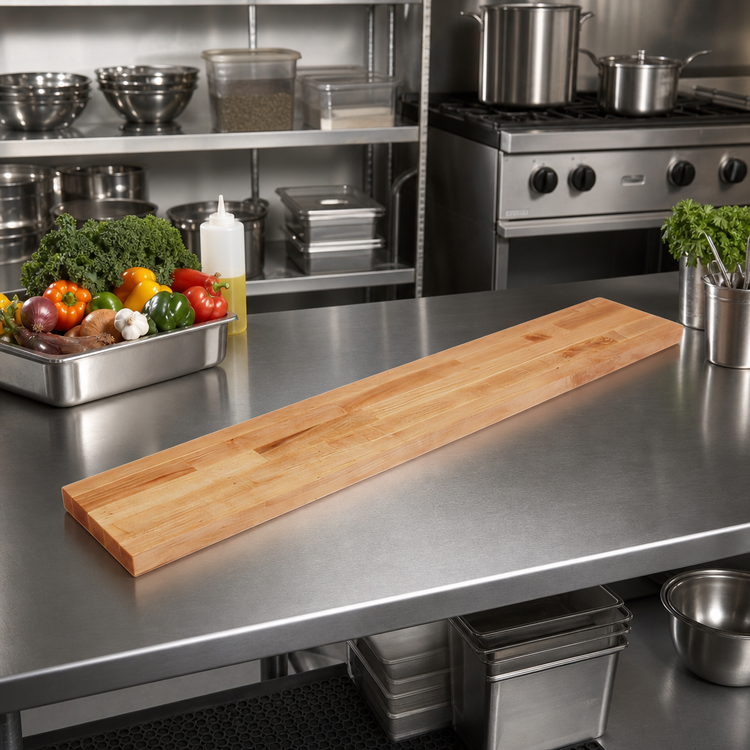 Product image #2 for John Boos 48-Inch x 8-Inch Steam Table Cutting Board, Edge Grain Northern Hard Rock Maple