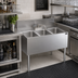 Thumbnail image #2 for Krowne Royal Series Three-Compartment Underbar Sink Unit with Deck-Mount Swing-Spout Faucet, 36 x 24 Inches