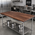 Thumbnail image #2 for Boos Block American Black Walnut Blended Edge-Grain Kitchen Countertop, 72 Inches W x 42 Inches D x 1-1/2 Inches Thick, Flat No Backsplash