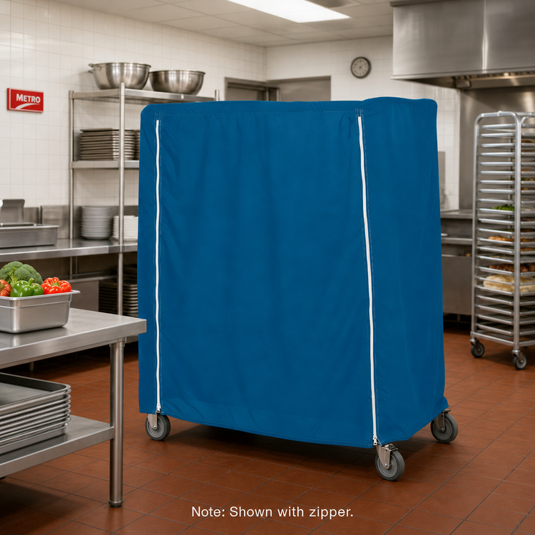 Product image #2 for Metro Queen Mary & Banquet Cart Cover, 72W x 24D x 62H, Mariner Blue