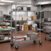 Thumbnail image #2 for Metro Super Erecta Super Adjustable Wire Stem Caster Cart, 4-Shelf, 36 x 21 x 67-7/8 Inches, Chrome