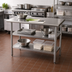 Thumbnail image #3 for Flash Furniture Hogan 48-Inch x 24-Inch 18-Gauge Stainless Steel Work Table with 2 Undershelves