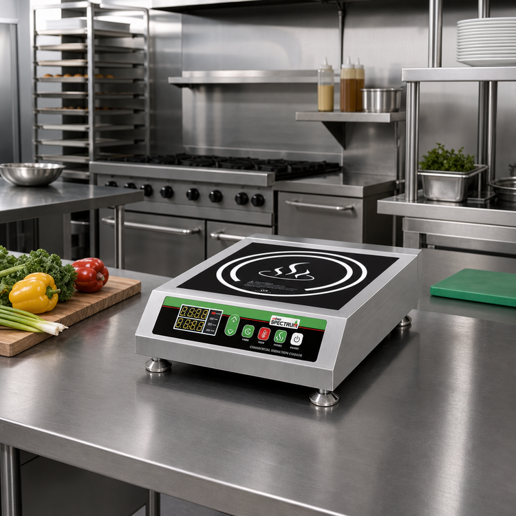 Product image #2 for Winco Countertop Single Burner Commercial Induction Cooktop with 11-13/16-Inch Glass-Ceramic Surface