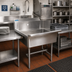 Thumbnail image #2 for BK Resources 36-Inch Straight Soiled Dish Table with Left-to-Right Operation and 20 x 20 x 8 Sink Bowl