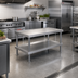 Thumbnail image #2 for Vulcan 61-Inch Wide Stainless Steel Equipment Stand with Undershelf and Flanged Feet