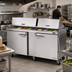 Thumbnail image #2 for Turbo Air PRO Series 2-Section Mega Top Sandwich/Salad Prep Table with Dual-Sided Lids, 30-Pan, 72-5/8-Inch