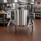 Thumbnail image #2 for AccuTemp Edge Series™ ALTLGB-20 20-Gallon Gas Tilting Steam Kettle, 2/3 Jacketed, Self-Contained, 316 Stainless Steel Liner