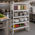 Thumbnail image #2 for Fermostock 4-Tier Mobile Polymer Shelving Unit, 38W x 14D x 71H Inches