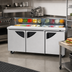Thumbnail image #2 for Turbo Air Super Deluxe Three-Section Sandwich/Salad Prep Table Refrigerator with 18-Pan Opening