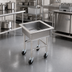 Thumbnail image #2 for Eagle Group Mobile Stainless Steel Flatware Soak Sink with 20 x 20 x 8 Inch Compartment