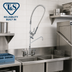 Thumbnail image #2 for T&S Brass EasyInstall Wall-Mount Pre-Rinse Unit with Mixing Faucet, Add-On Faucet, and 14-Inch Swing Nozzle