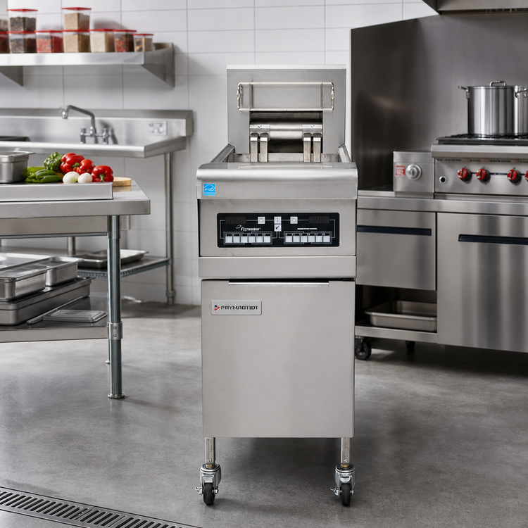 Product image #2 for Frymaster RE17 High Efficiency Electric Floor Fryer, 50 lb. Open Pot