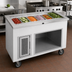 Thumbnail image #2 for Randell RANFG IC-6S 6-Pan Mobile Iced Cold Food Table with Open Base