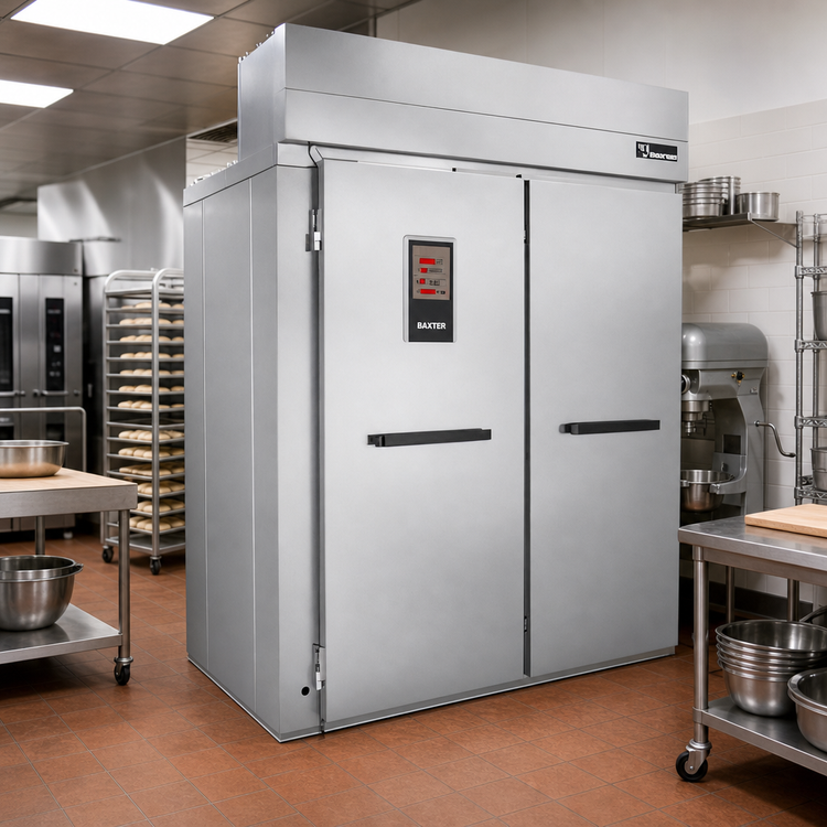Product image #2 for Baxter Double Wide Roll-In Retarder/Proofer Cabinet, 120.5-Inch Depth, Remote R448A Refrigeration, With Floor