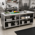 Thumbnail image #2 for Advance Tabco Special Value Series Stainless Steel 120-Inch x 30-Inch Flat Top Open Base Work Table with Mid-Shelf