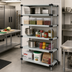 Thumbnail image #2 for Quantum Solid Stainless Steel Shelving Starter Kit with 5 Shelves, 30 Inch W x 21 Inch D x 86 Inch H