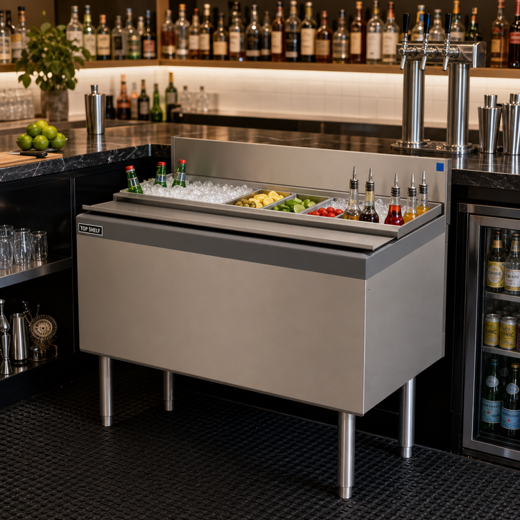 Product image #2 for Top Shelf TSF Series 42-Inch Modular Underbar Ice Bin/Cocktail Unit with 10-Circuit Cold Plate