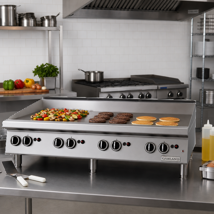 Product image #2 for Garland Heavy-Duty Countertop Gas Griddle, 47-1/4-Inch Smooth Steel Plate, Thermostatic, 112,000 BTU