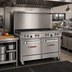 Thumbnail image #2 for Southbend Ultimate 48-Inch Natural Gas Restaurant Range with 8 Open Burners and 2 Space Saver Ovens