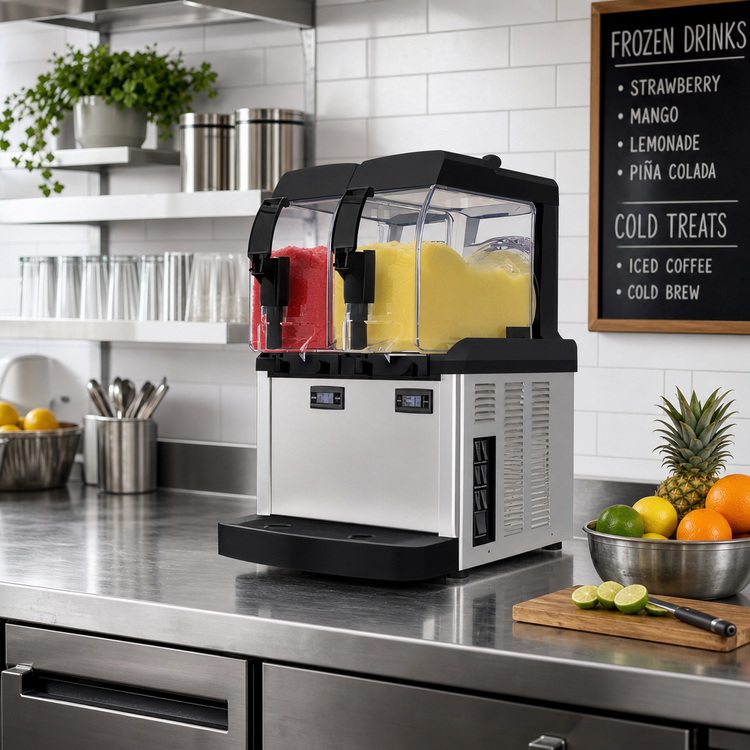 Product image #2 for Crathco SP-2 Countertop Frozen Granita and Cold Cream Dispenser, 2 x 1.3-Gallon Bowls