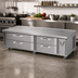 Thumbnail image #2 for Victory Refrigeration Two-Section 84-Inch Chef Base Freezer with 4 Drawers, Self-Contained Side-Mounted V-Core Refrigeration