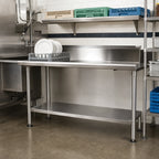 Thumbnail image #2 for John Boos CDT4-LS48SSK Stainless Steel Dishtable Undershelf, 41-5/8"W x 24-1/8"D, 14-Gauge 300 Series, Adjustable Feet