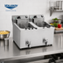 Thumbnail image #2 for Vollrath 10 lb Double-Well Countertop Electric Fryer, 208-240V