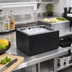 Thumbnail image #2 for Cal-Mil Midnight Bamboo Rectangular Wood Ice Housing with Removable Polycarbonate Pan, 10 x 12 x 6-1/2 Inches